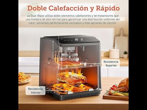 COSORI Freidora de Aire Wifi 6,4 L, Air Fryer con Doble Resistencia, 60+ Recetas, Dual Blaze